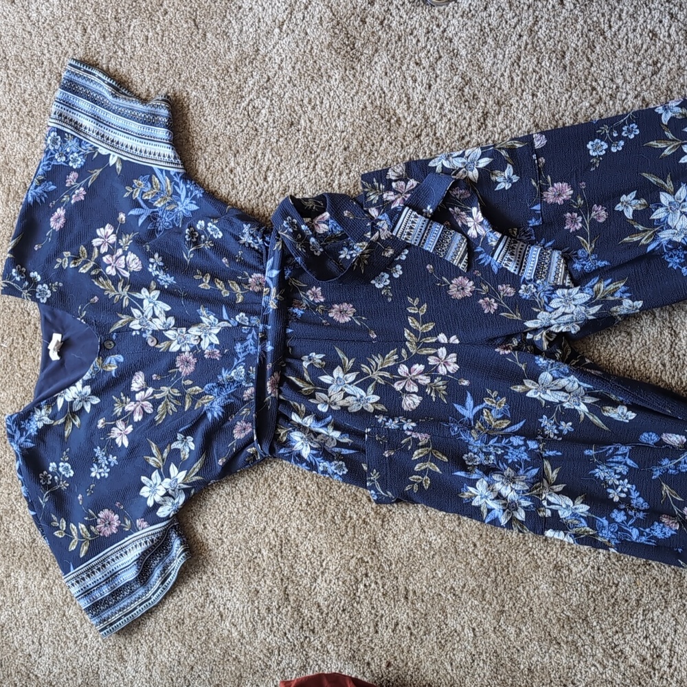 Wide Leg Floral Jumpsuit